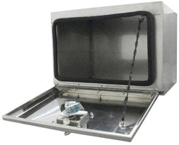 stainless steel tool box open